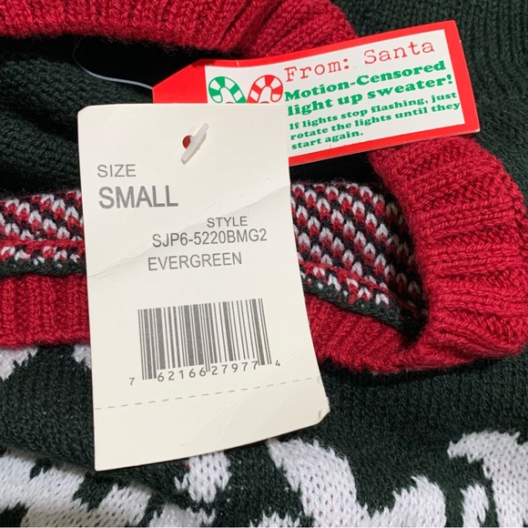 Ugly Christmas Knit Sweater Feliz Navidad Festive Cactus Presents Size Small NWT - Picture 6 of 7